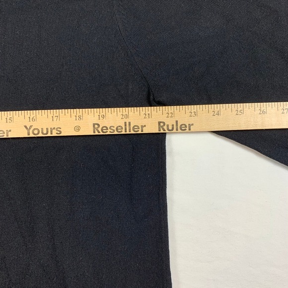 Banana Republic Sweater Mens Large Silk Cashmere Blend Black V-Neck Pullover - Picture 6 of 7